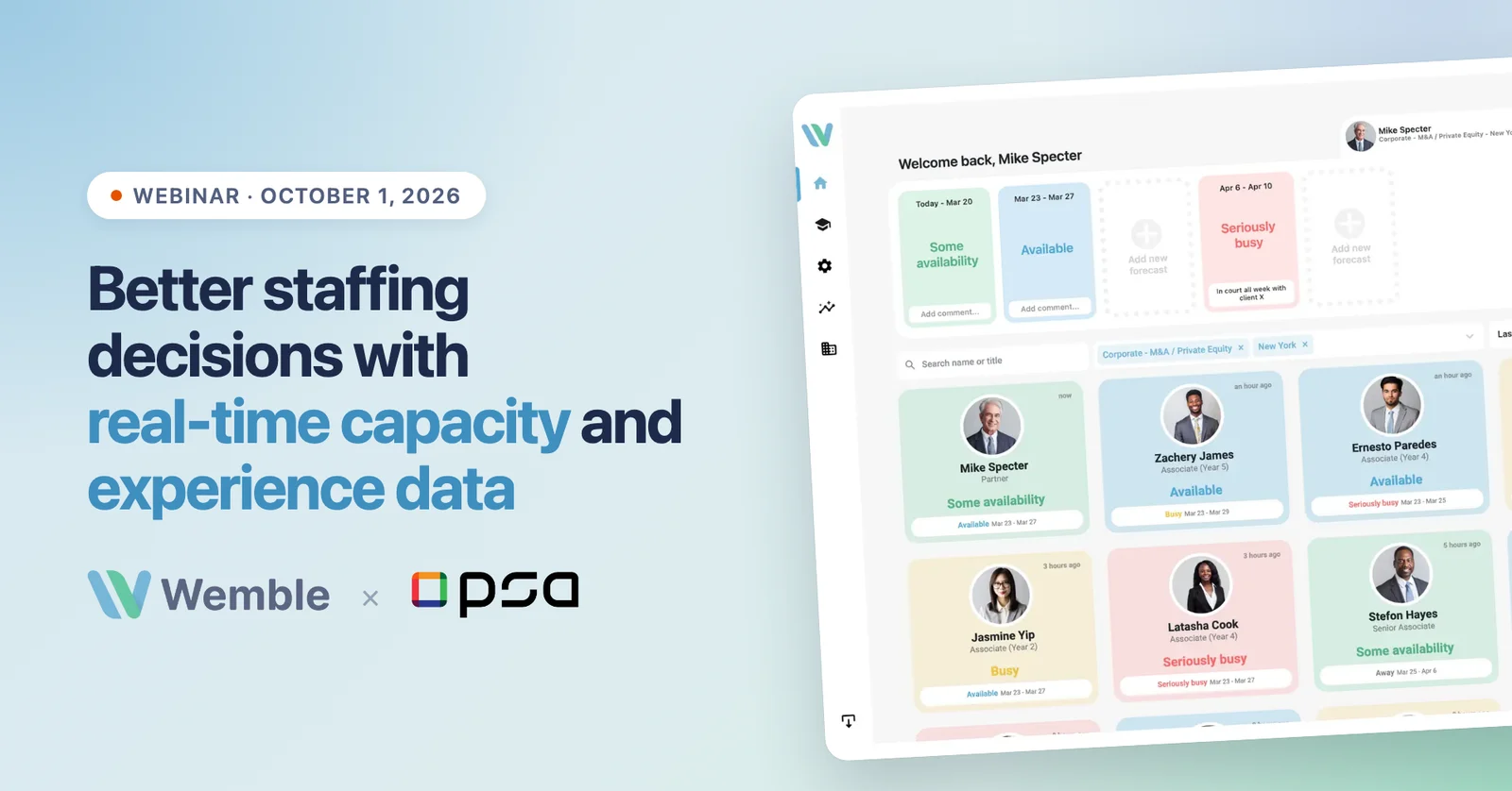 Wemble and PSA Host Webinar on Real-Time Capacity and Experience Data
